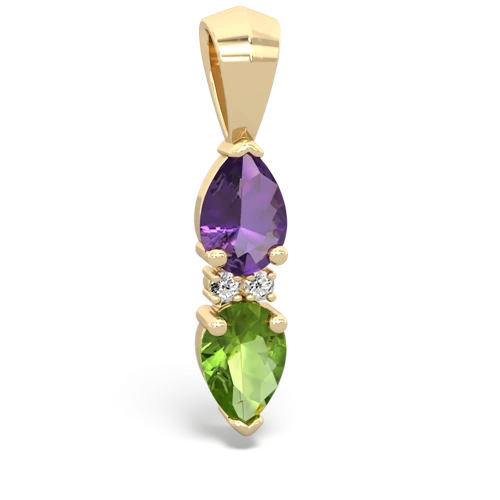 amethyst-peridot bowtie pendant