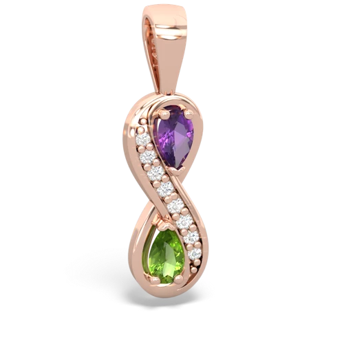 amethyst-peridot keepsake infinity pendant