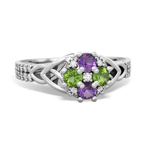 amethyst-peridot engagement ring