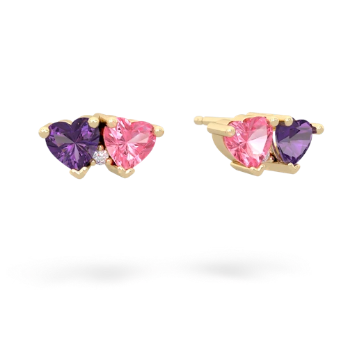 amethyst-pink sapphire  earrings