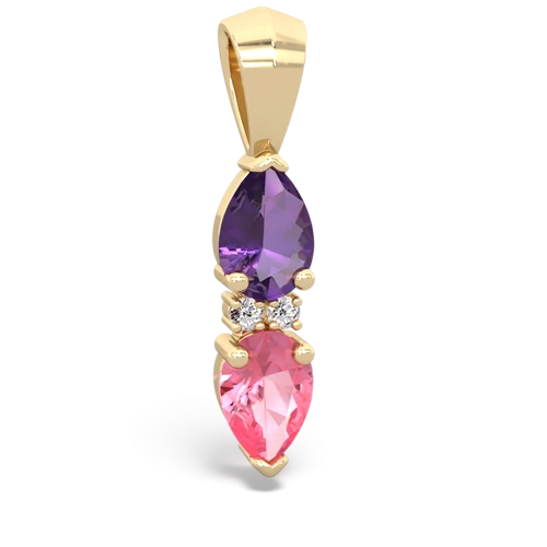 amethyst-pink sapphire bowtie pendant