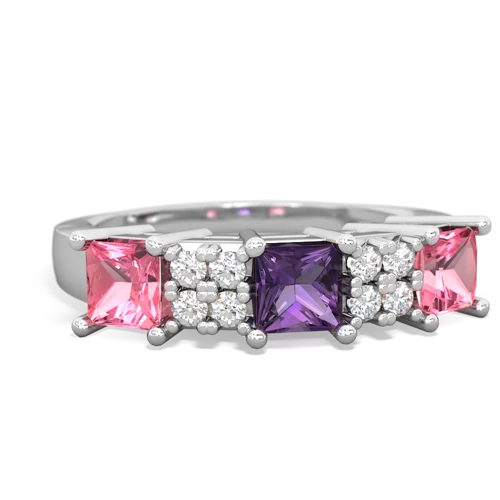 amethyst-pink sapphire timeless ring