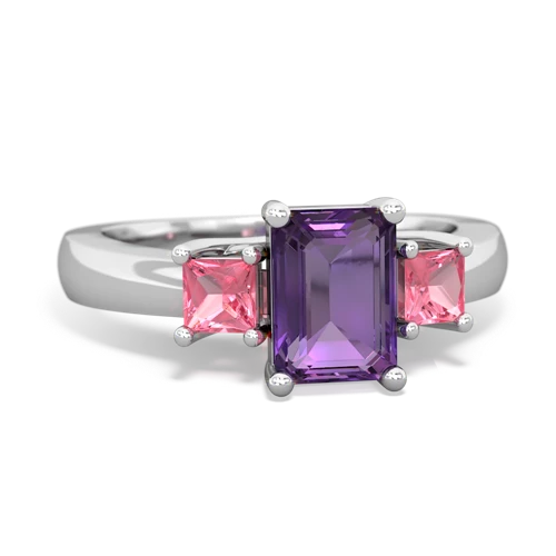 amethyst-pink sapphire timeless ring