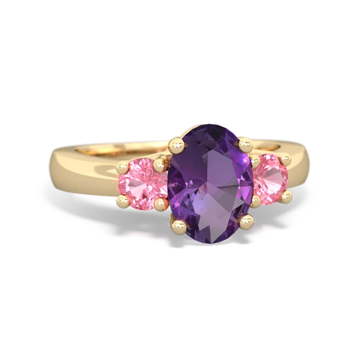 amethyst-pink sapphire timeless ring