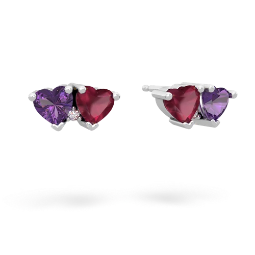 amethyst-ruby  earrings