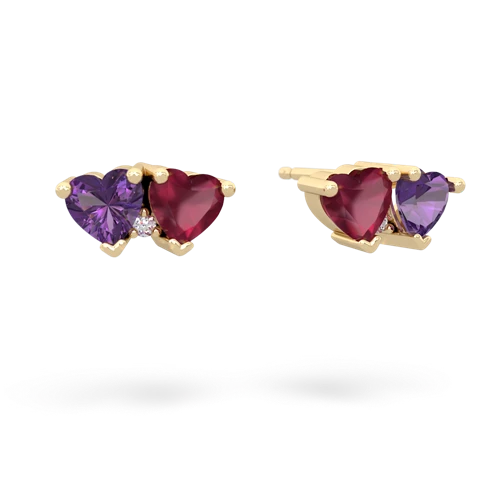 amethyst-ruby  earrings