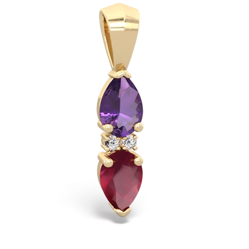amethyst-ruby bowtie pendant