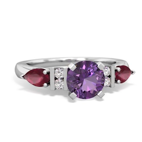 amethyst-ruby engagement ring