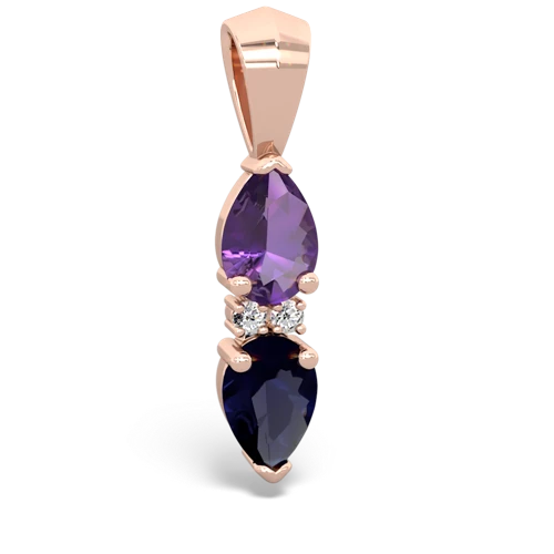 amethyst-sapphire bowtie pendant