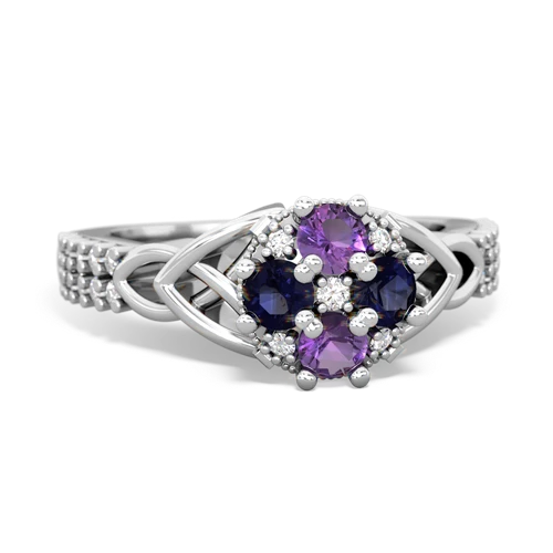 amethyst-sapphire engagement ring