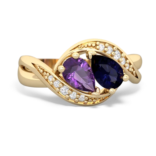 amethyst-sapphire keepsake curls ring