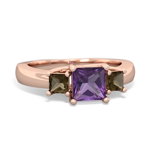 amethyst-smoky quartz timeless ring