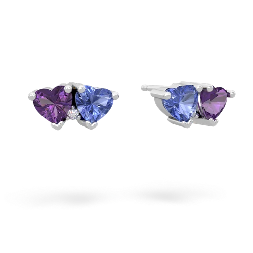 amethyst-tanzanite  earrings