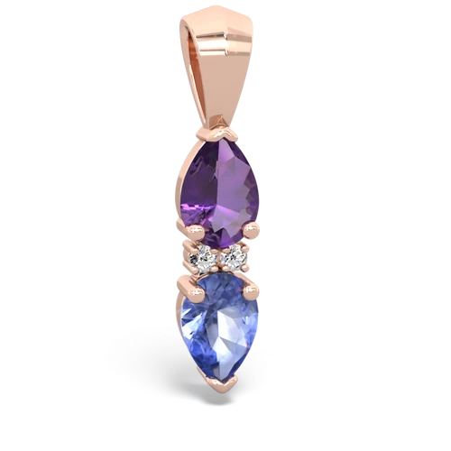 amethyst-tanzanite bowtie pendant