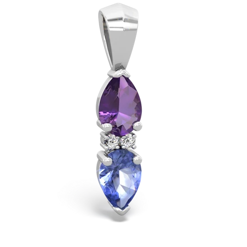 amethyst-tanzanite bowtie pendant