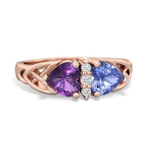 amethyst-tanzanite celtic ring