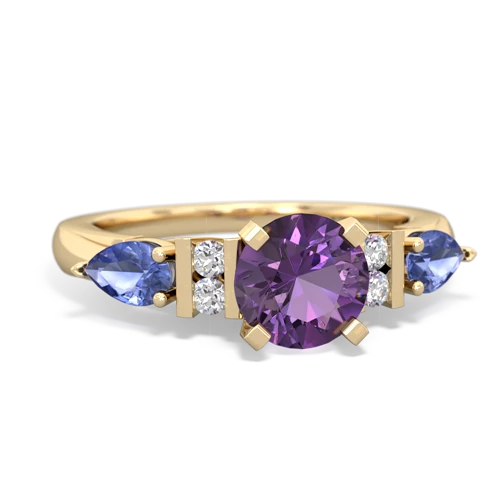 amethyst-tanzanite engagement ring