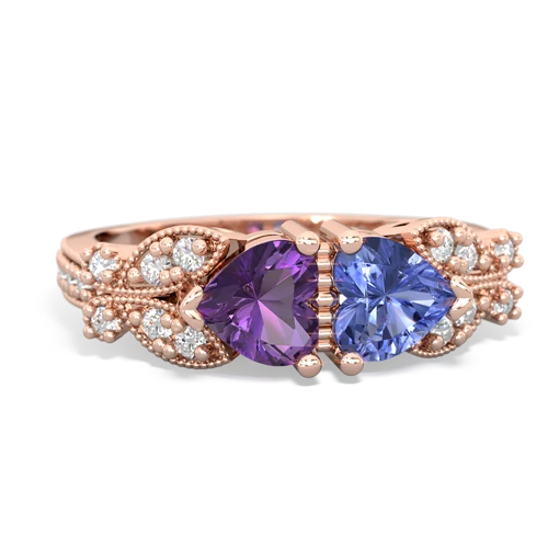 amethyst-tanzanite keepsake butterfly ring