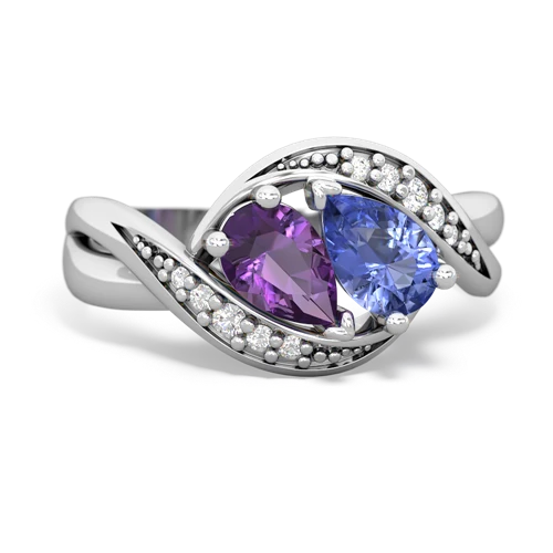 amethyst-tanzanite keepsake curls ring