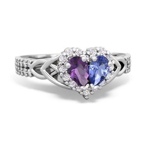 amethyst-tanzanite keepsake engagement ring