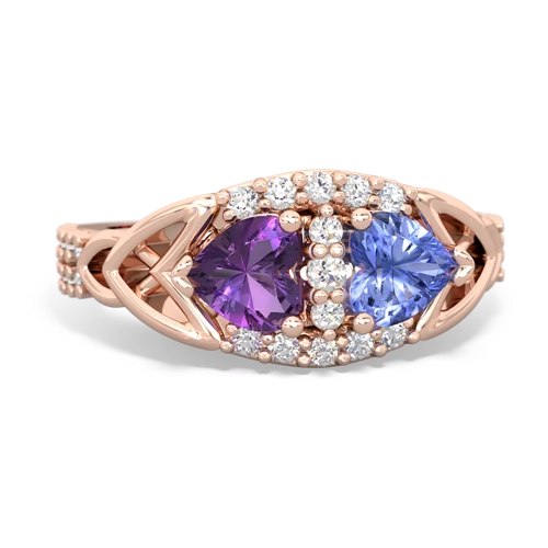 amethyst-tanzanite keepsake engagement ring