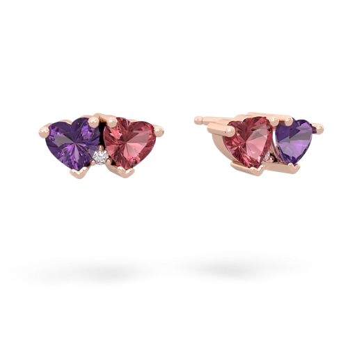 amethyst-tourmaline  earrings