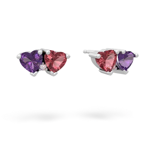 amethyst-tourmaline  earrings