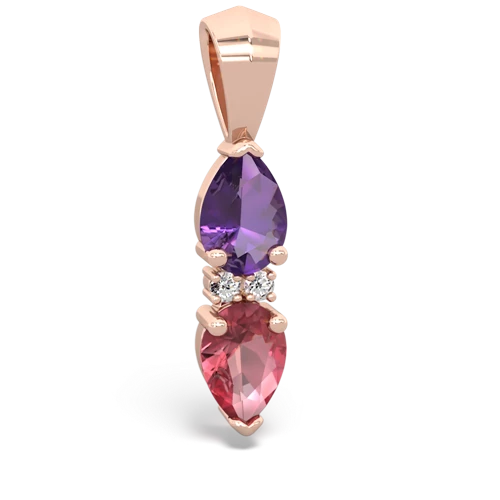 amethyst-tourmaline bowtie pendant