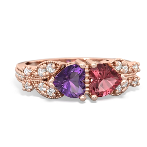 amethyst-tourmaline keepsake butterfly ring