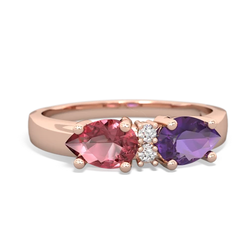 amethyst-tourmaline timeless ring