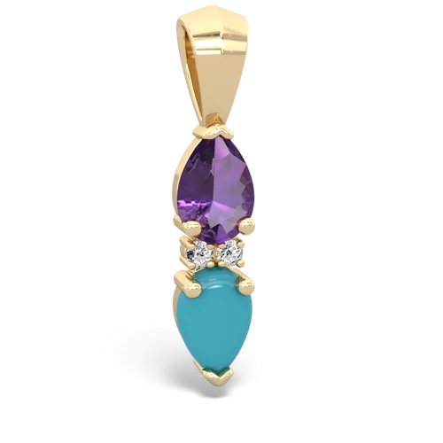 amethyst-turquoise bowtie pendant