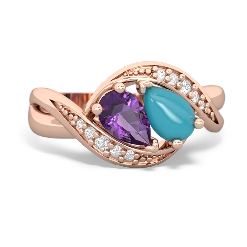 amethyst-turquoise keepsake curls ring