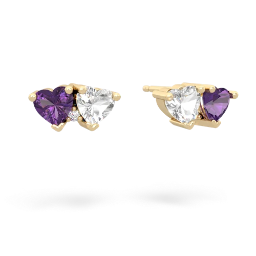 amethyst-white topaz  earrings