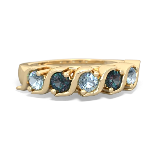 aquamarine-alexandrite timeless ring