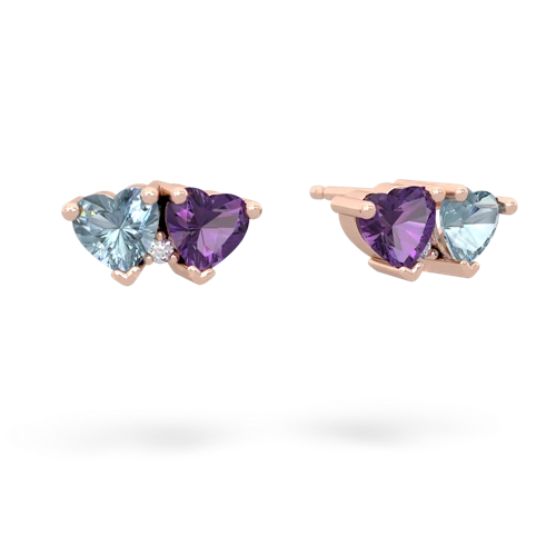 aquamarine-amethyst  earrings