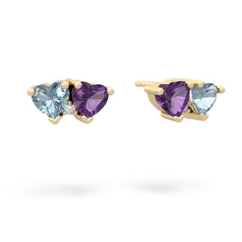 aquamarine-amethyst  earrings