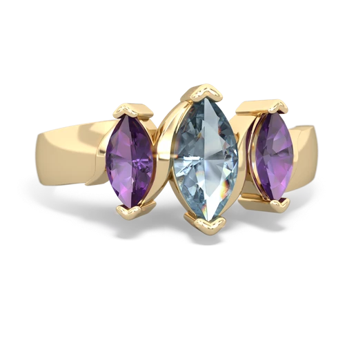 aquamarine-amethyst keepsake ring