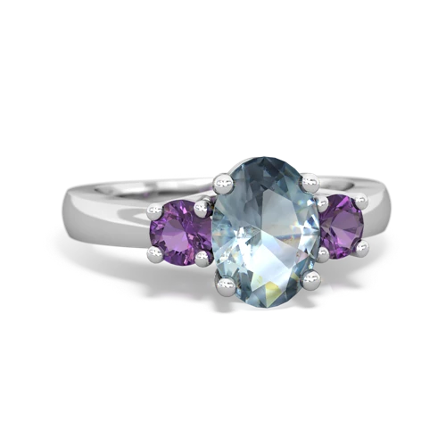 aquamarine-amethyst timeless ring