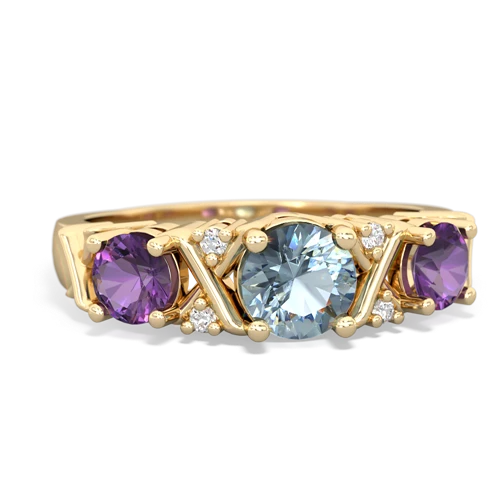 aquamarine-amethyst timeless ring