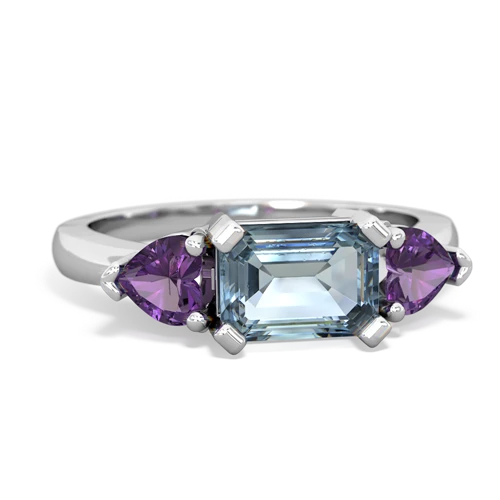 aquamarine-amethyst timeless ring