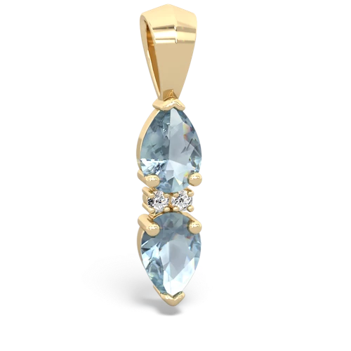 aquamarine-aquamarine bowtie pendant