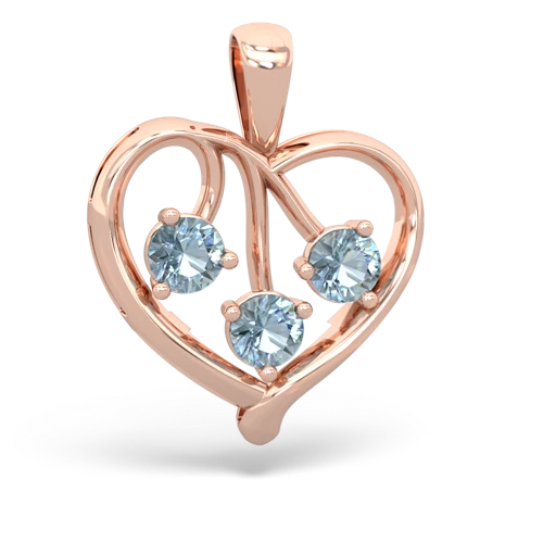 lab sapphire-garnet love heart pendant