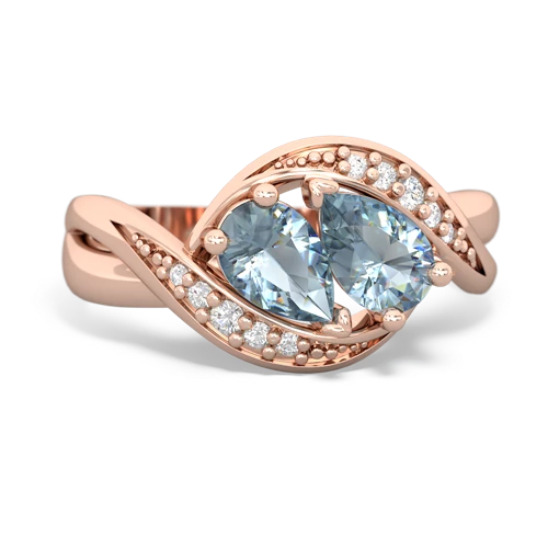 aquamarine-aquamarine keepsake curls ring