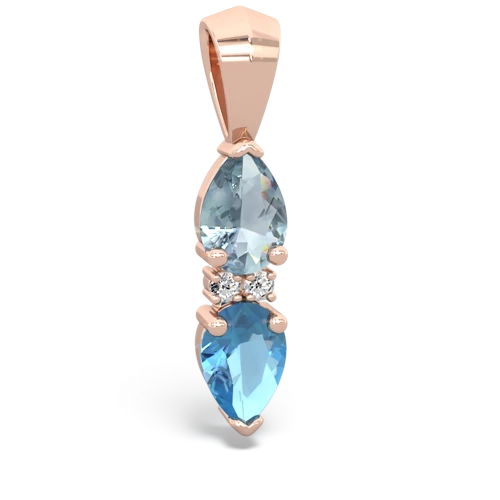 aquamarine-blue topaz bowtie pendant