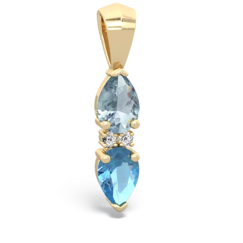 aquamarine-blue topaz bowtie pendant