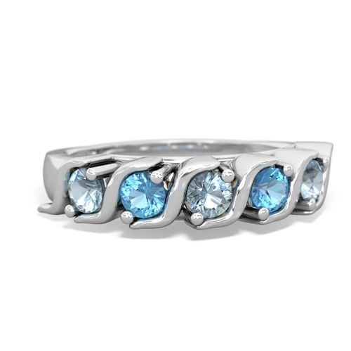 aquamarine-blue topaz timeless ring