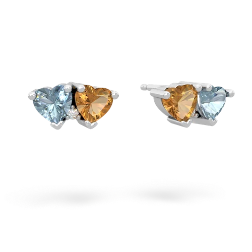 aquamarine-citrine  earrings