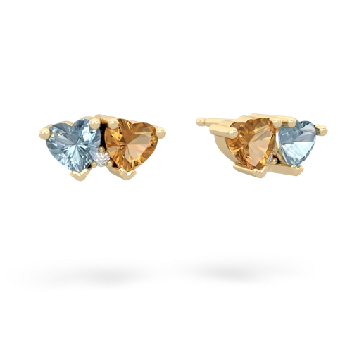 aquamarine-citrine  earrings