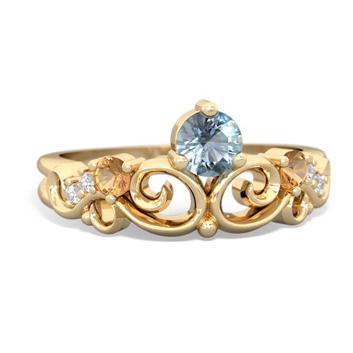 aquamarine-citrine crown keepsake ring