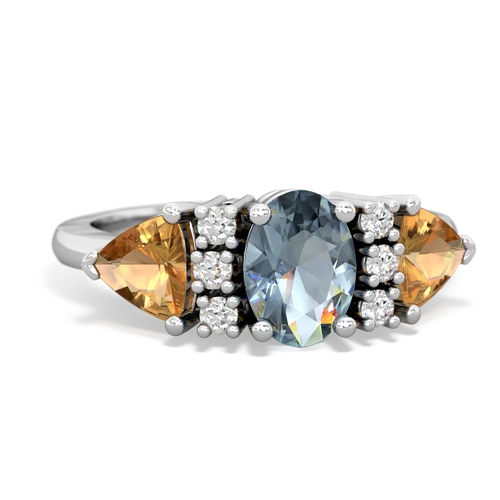 aquamarine-citrine timeless ring